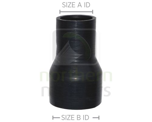 Black Silicone 4 Ply - Straight Reducers